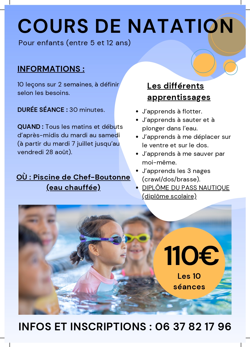 Cours de natation